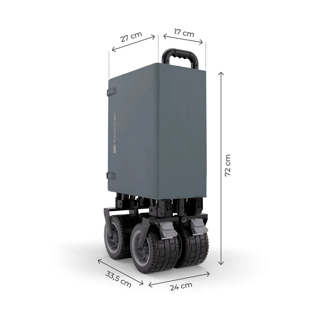 Carrito de transporte plegable Rollster Black Kinderkraft