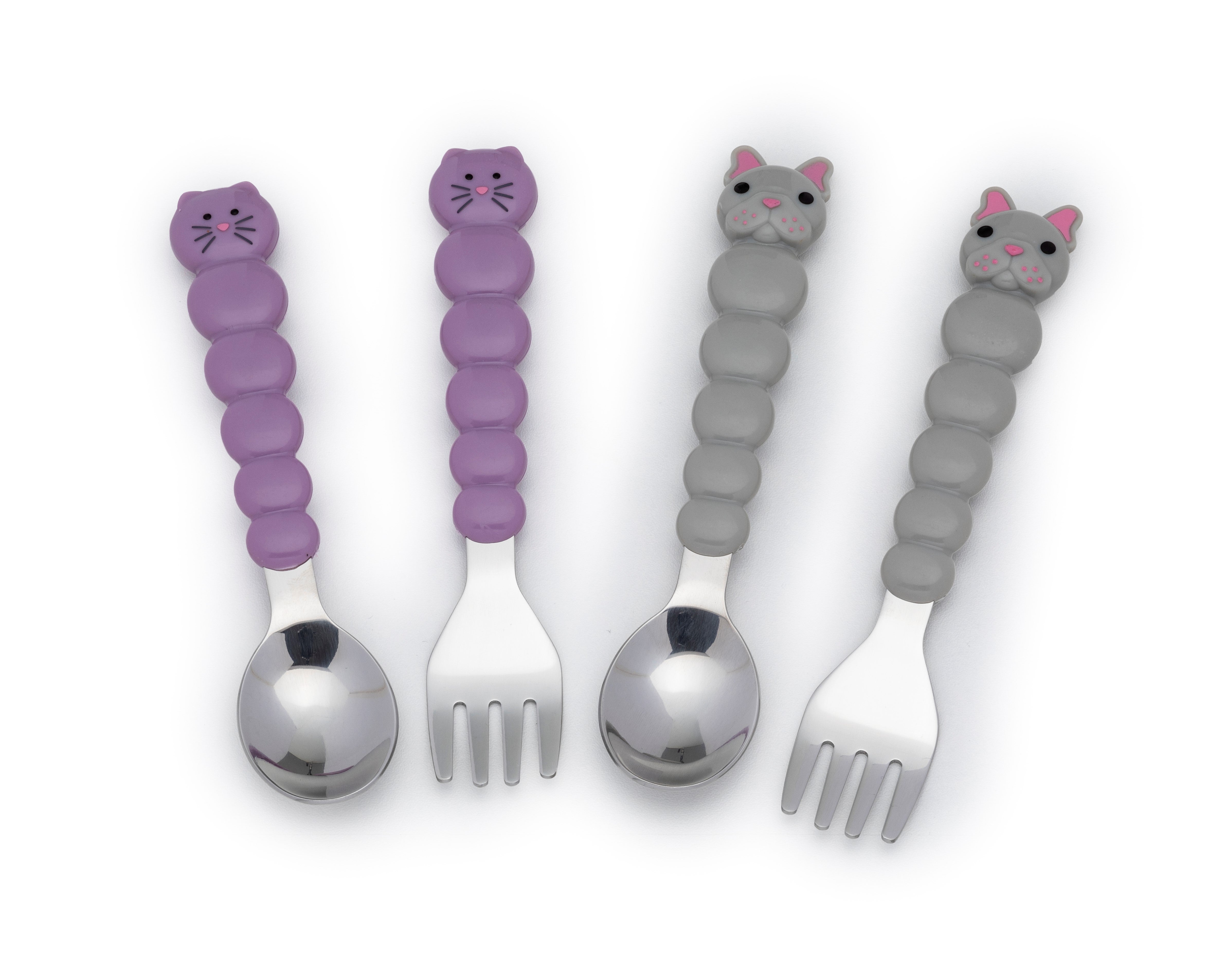 Set de 4 cubiertos Gato Bulldog Melii