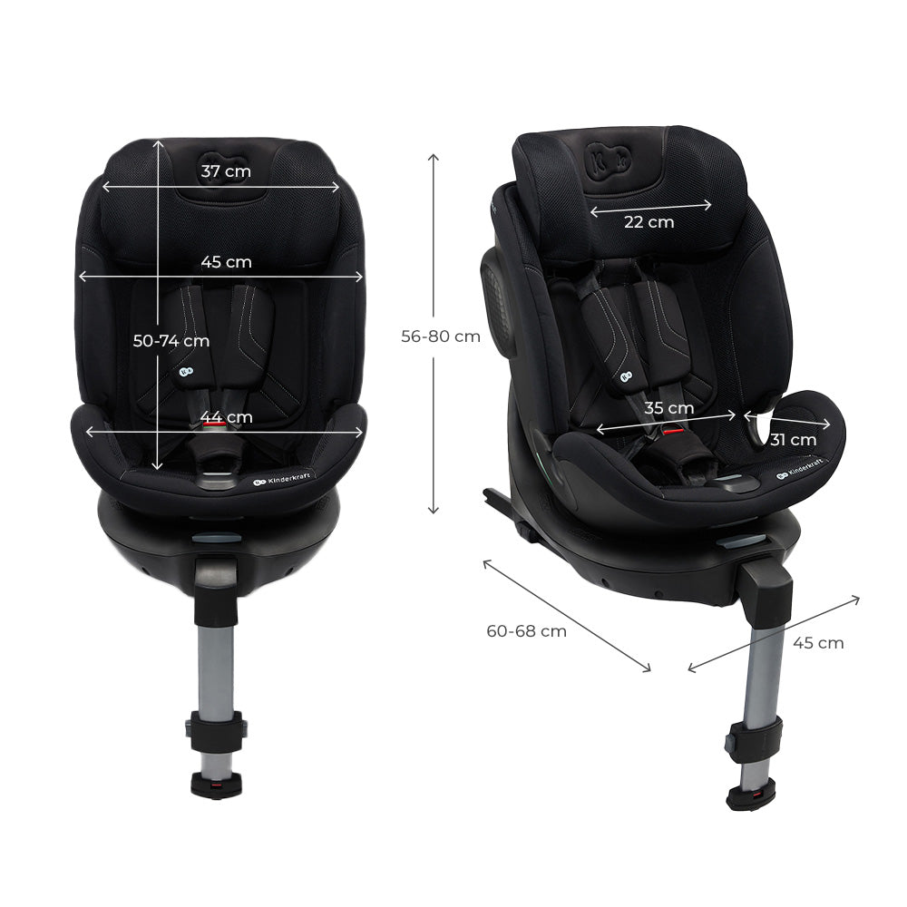 Silla de auto convertible todo en 1 XRIDER 2 i-Size Black Kinderkraft