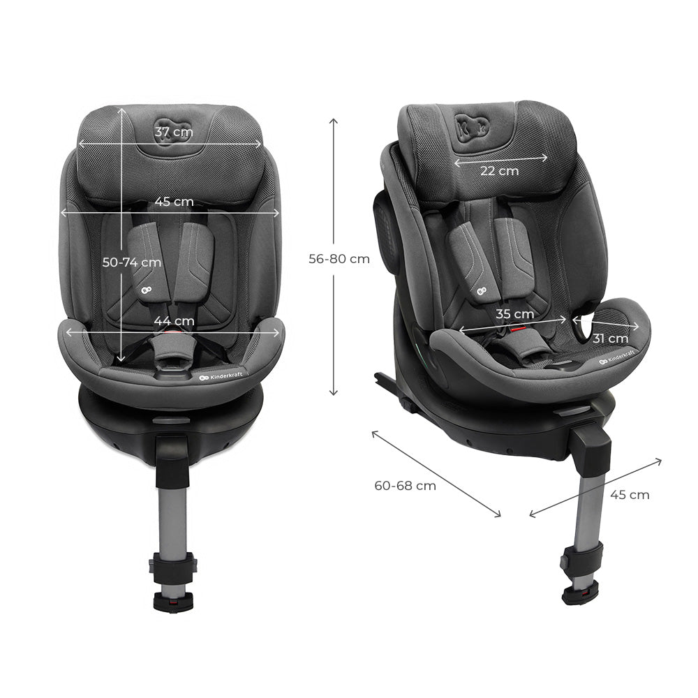 Silla de auto convertible todo en 1 XRIDER 2 i-Size Grey Kinderkraft
