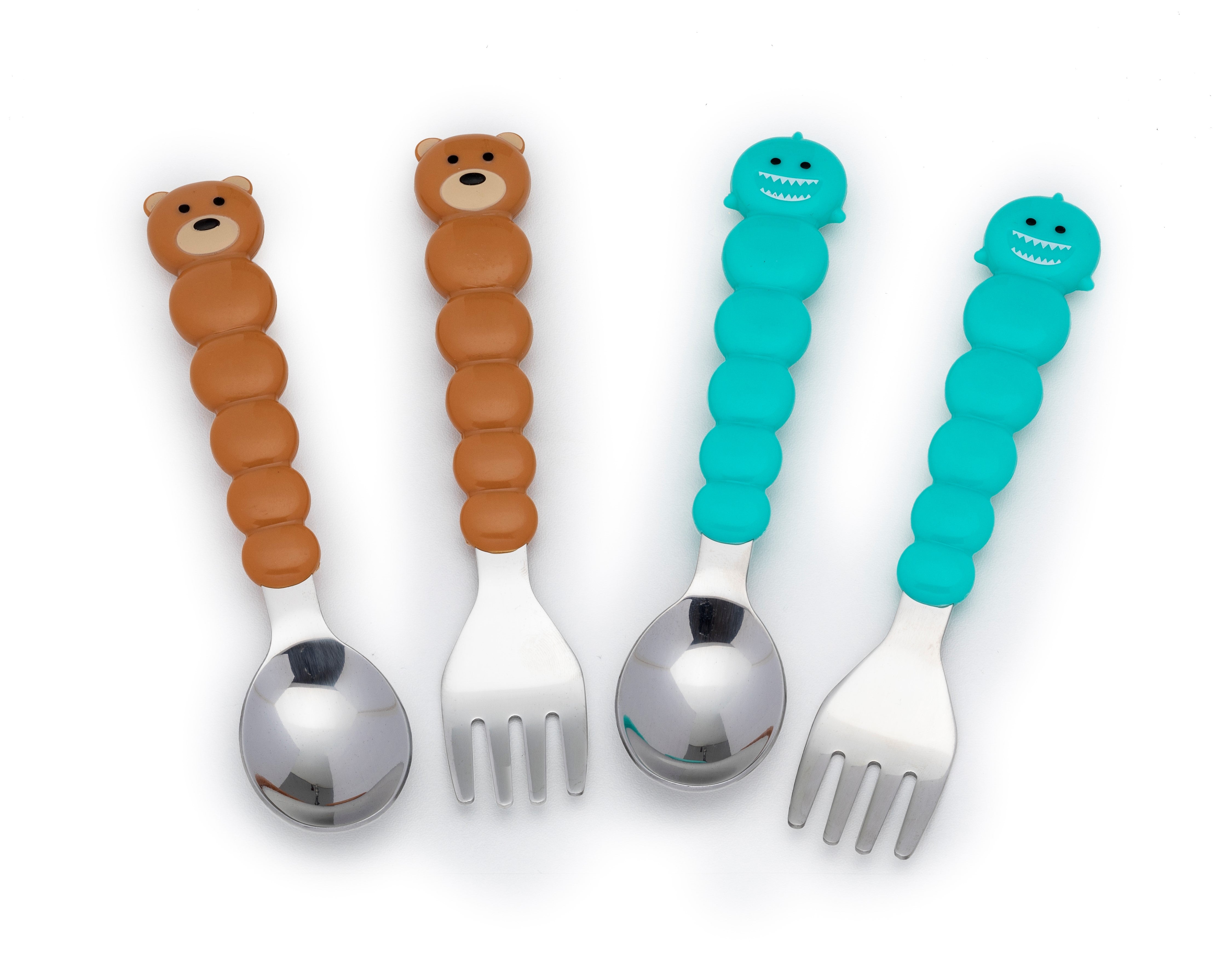 Set de 4 cubiertos Oso Tiburon Melii