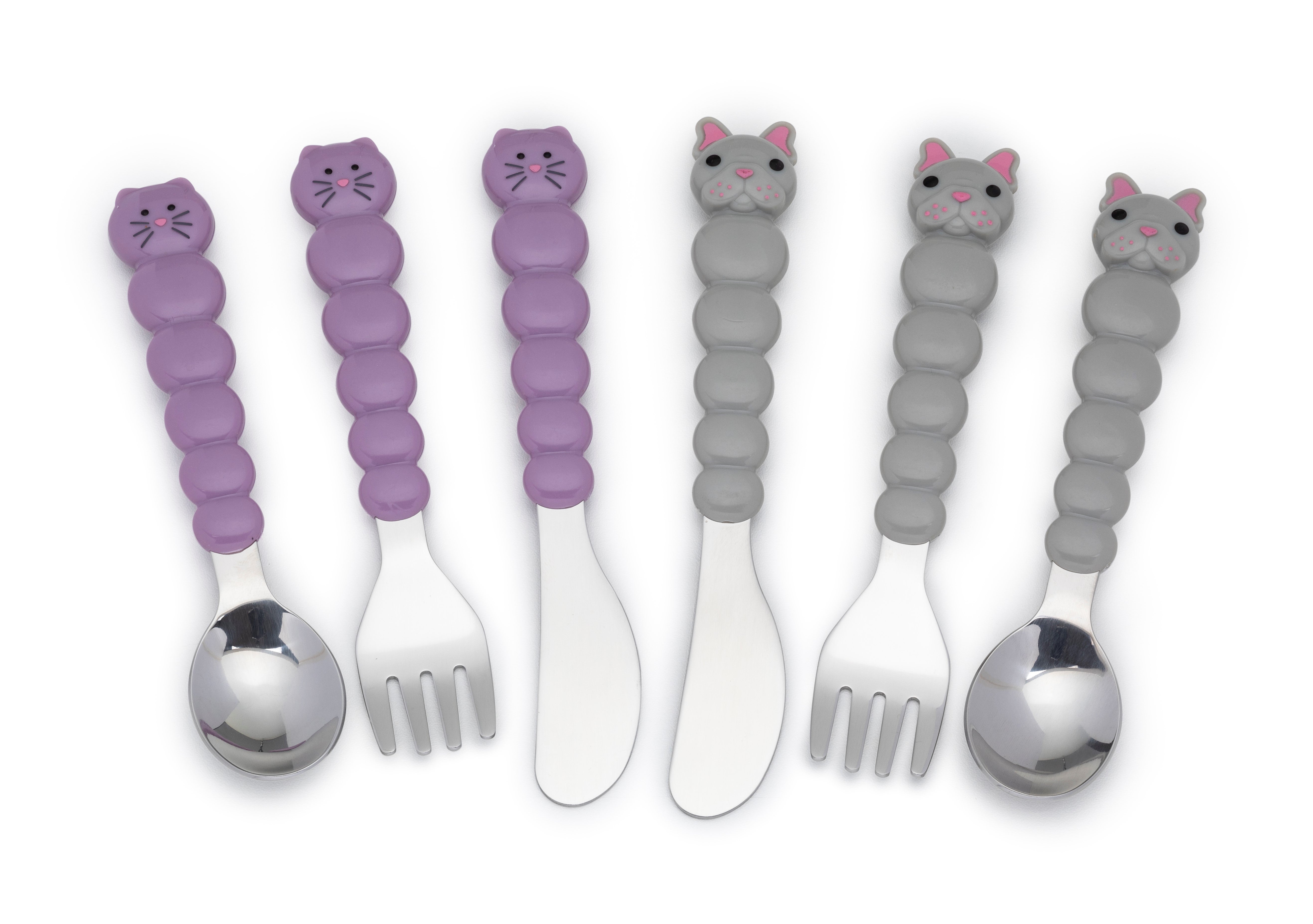 Set de 6 cubiertos Gato Bulldog Melii
