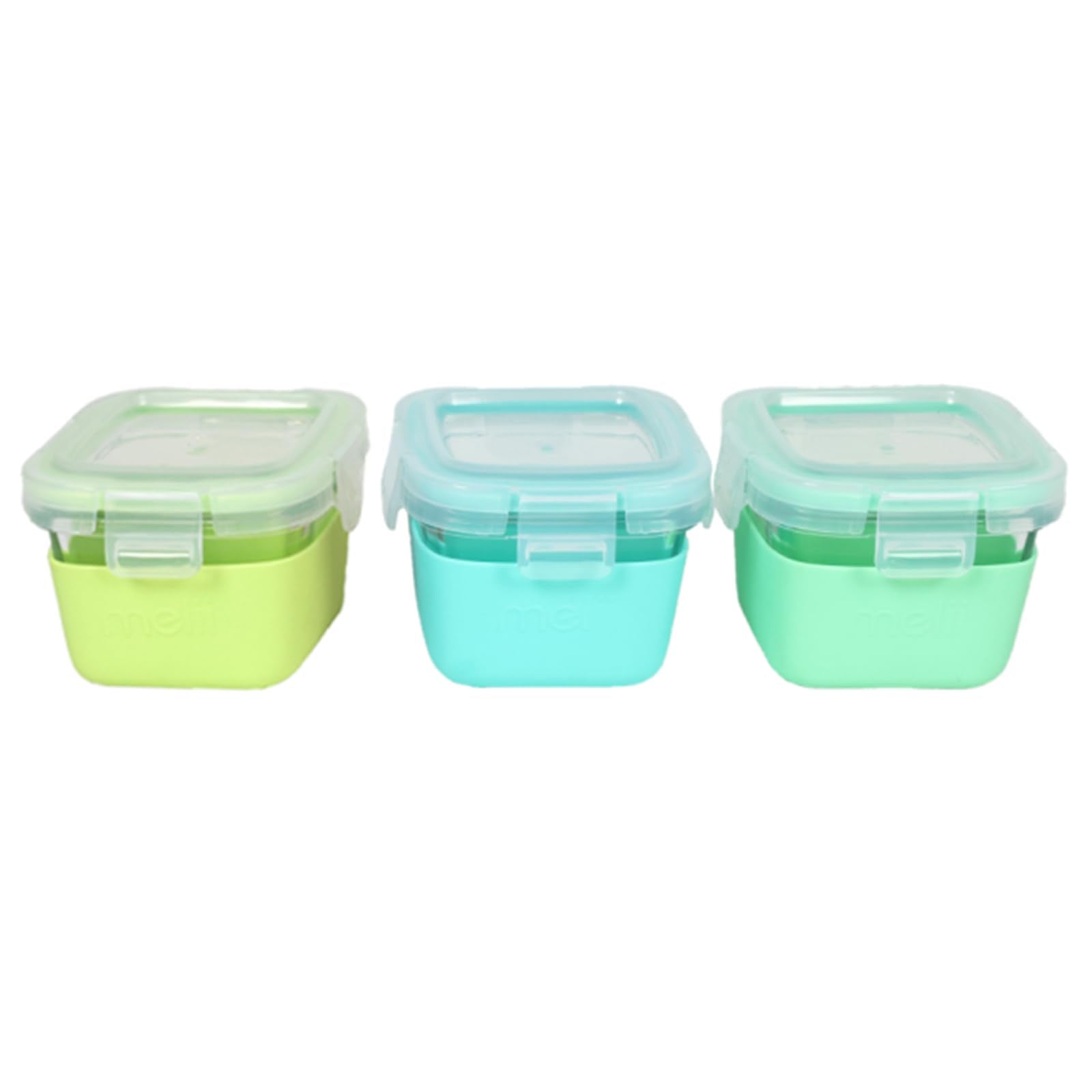 Recipientes de vidrio con tapa Verde 3 Unidades Melii