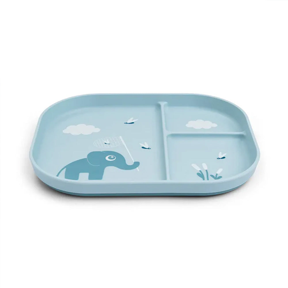Plato Foodie con compartimentos Tiny Farm azul Done By Deer