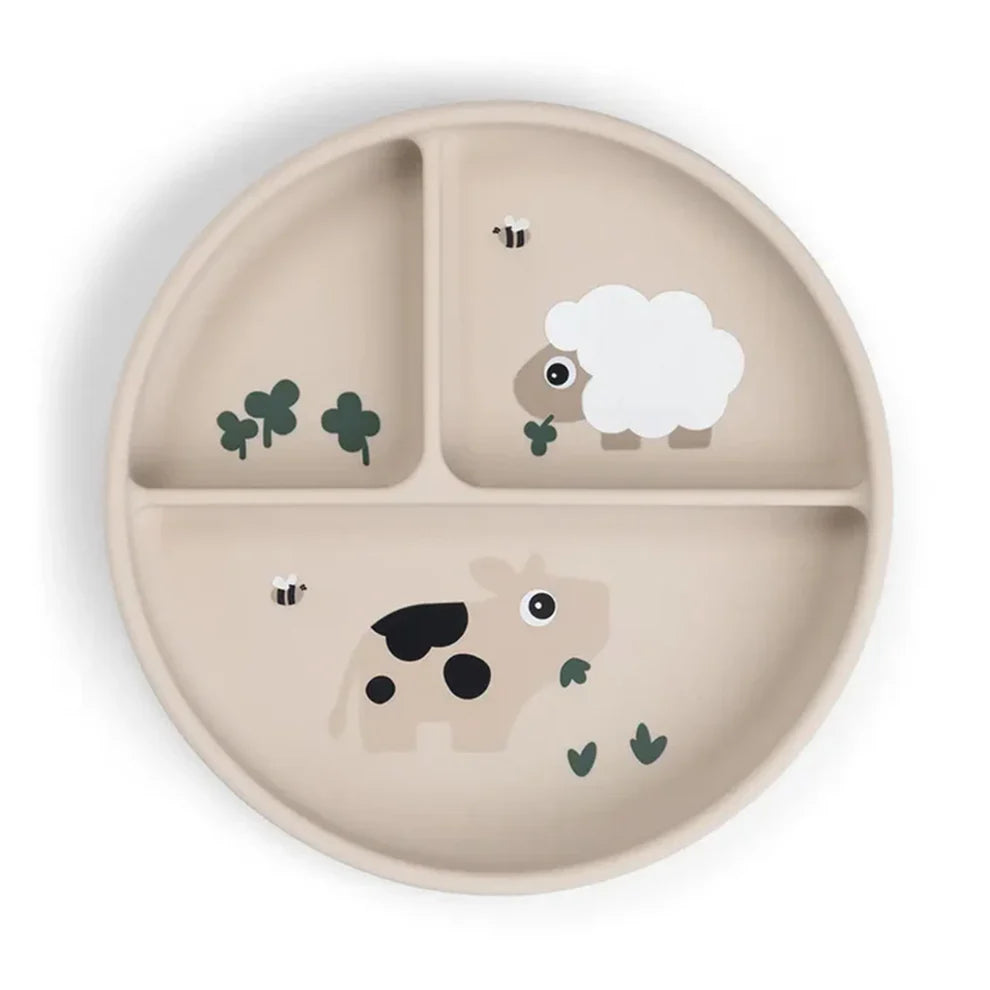 Plato con compartimentos y ventosa Tiny Farm arena Done By Deer