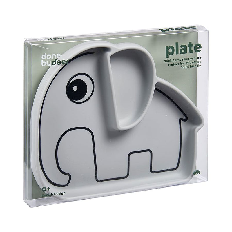 Plato de Silicona Antideslizante Elphee Gris Done By Deer