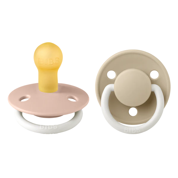 Chupete Bibs De Lux Redondo X2 | 0-6 Meses | Blush & Vanilla Glow Night