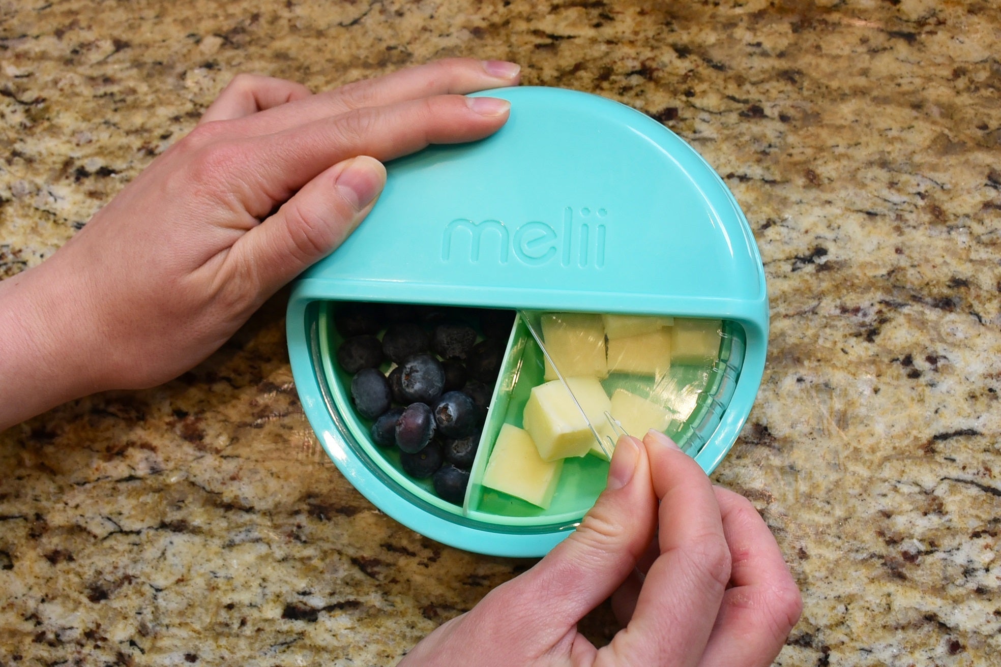 Contenedor Spin Snack Rosado Melii
