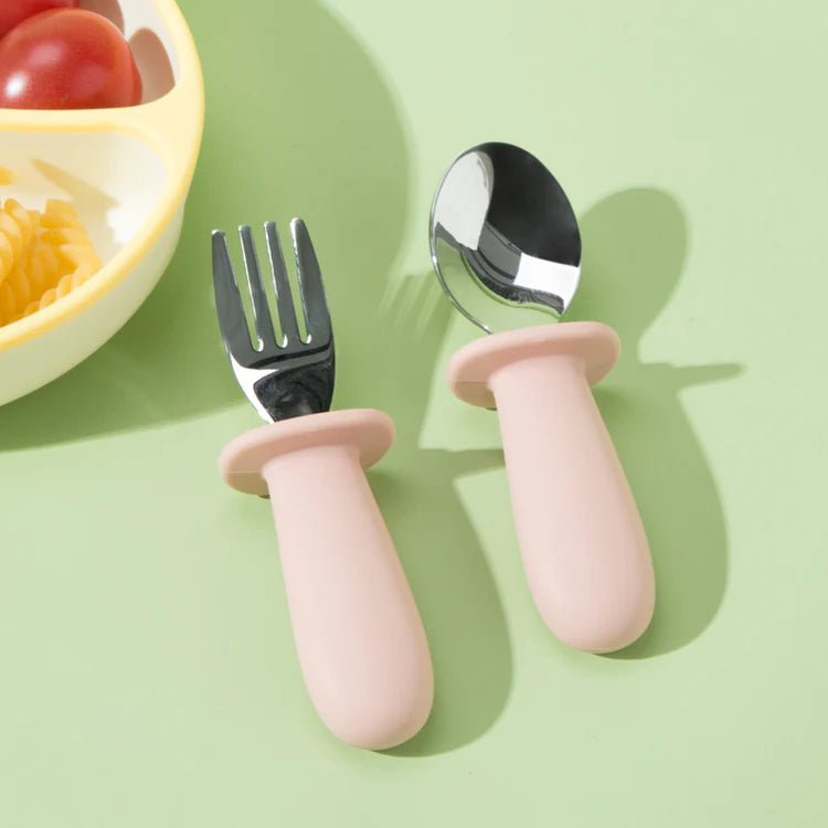 Set de Cuchara y Tenedor Rosa The Baby Nation