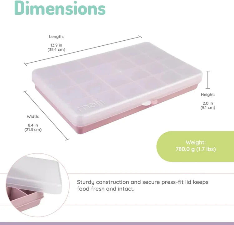 Caja contenedora XL para snacks Rosado Melii