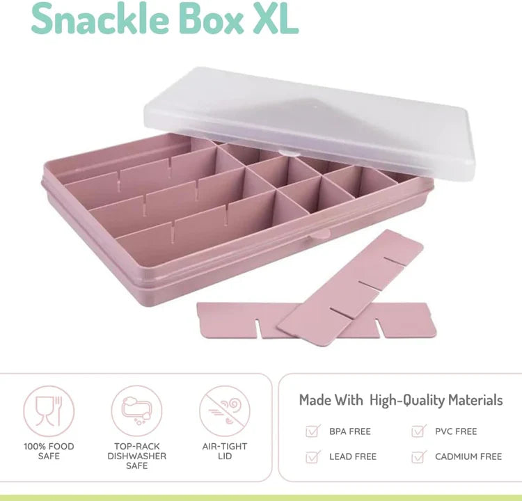 Caja contenedora XL para snacks Rosado Melii