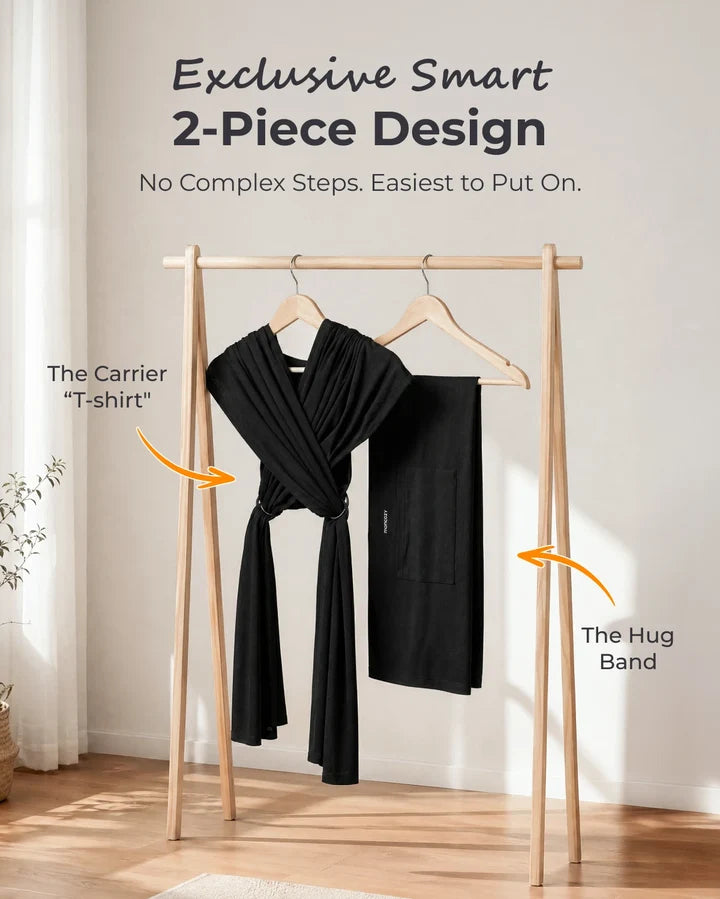 Fular portabebé Negro Momcozy