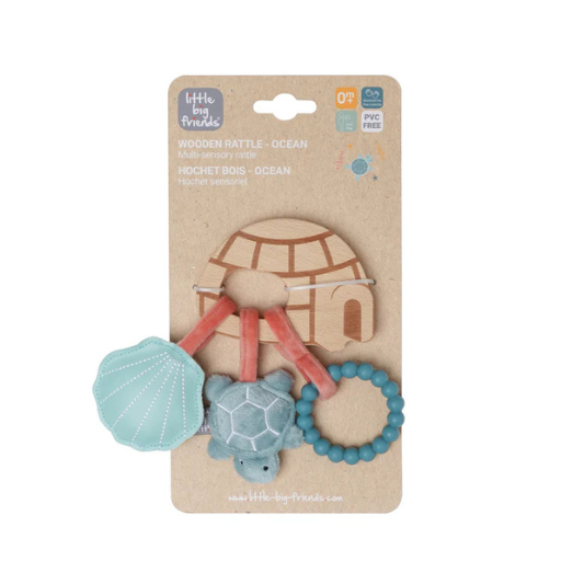 Sonajero de madera Océano Little Big Friends