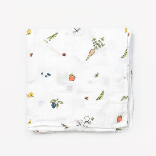 Swaddle In The Garden Little Blue Nest