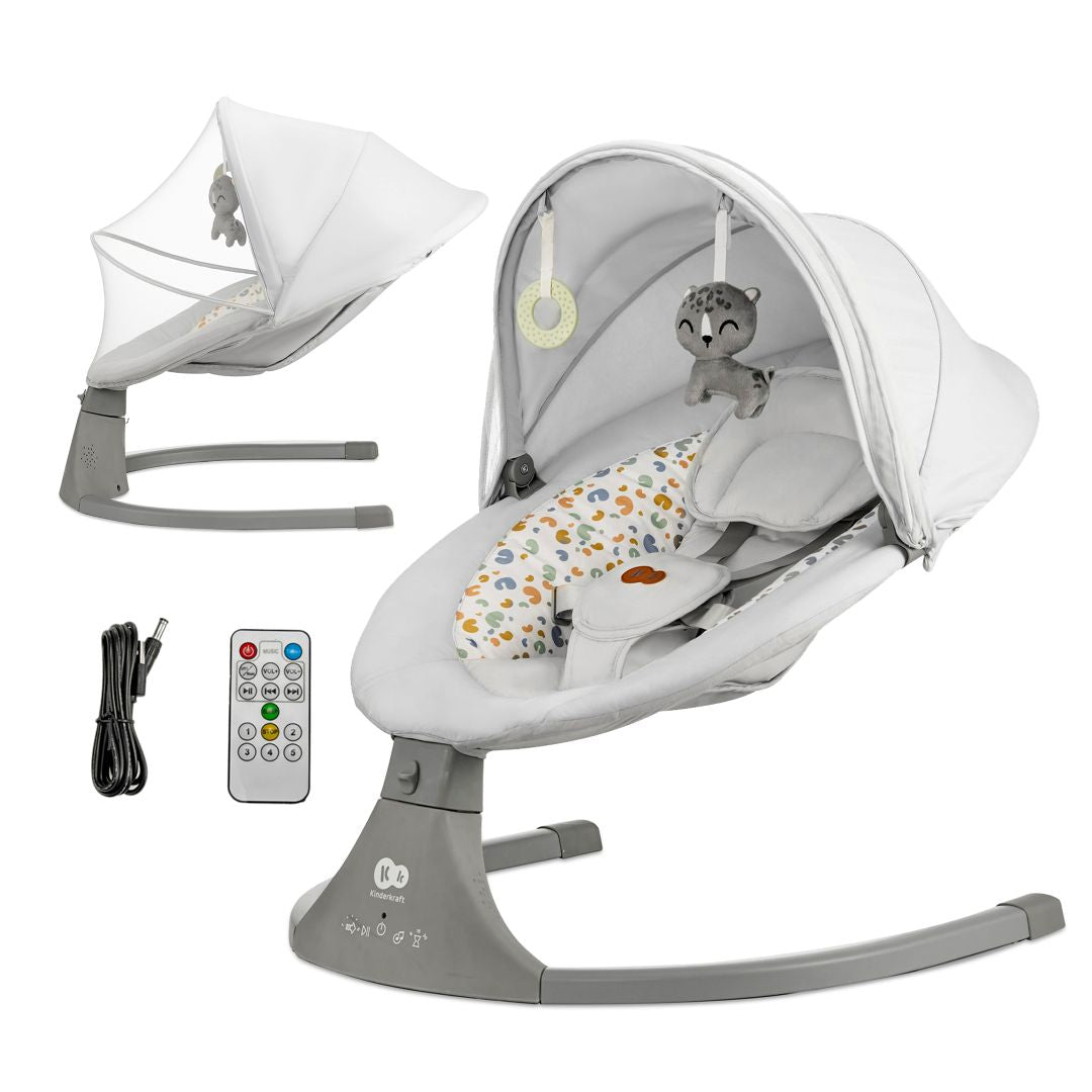 Silla Mecedora eléctrica Lumi 2 Light Grey KinderKraft