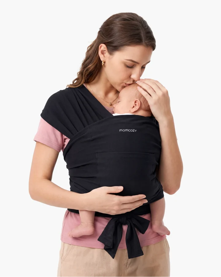 Fular portabebé Negro Momcozy