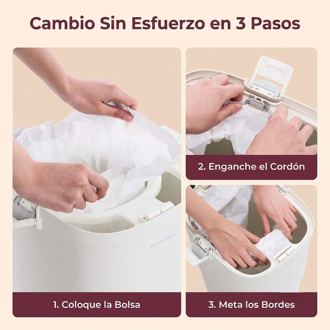 Repuesto Bolsa para Basurero anti-olor Pañales Momcozy