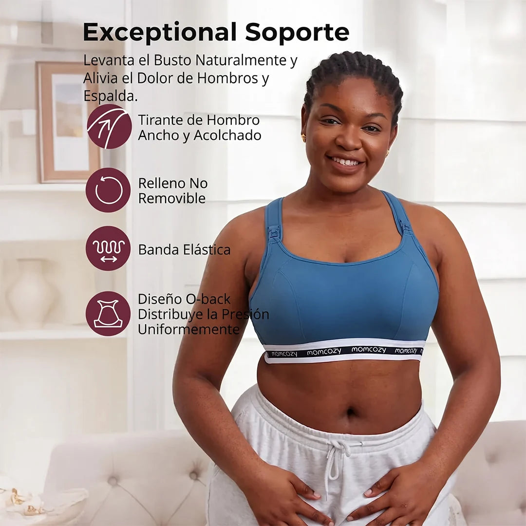 Sostén Deportivo de Lactancia FB011 Blue Momcozy