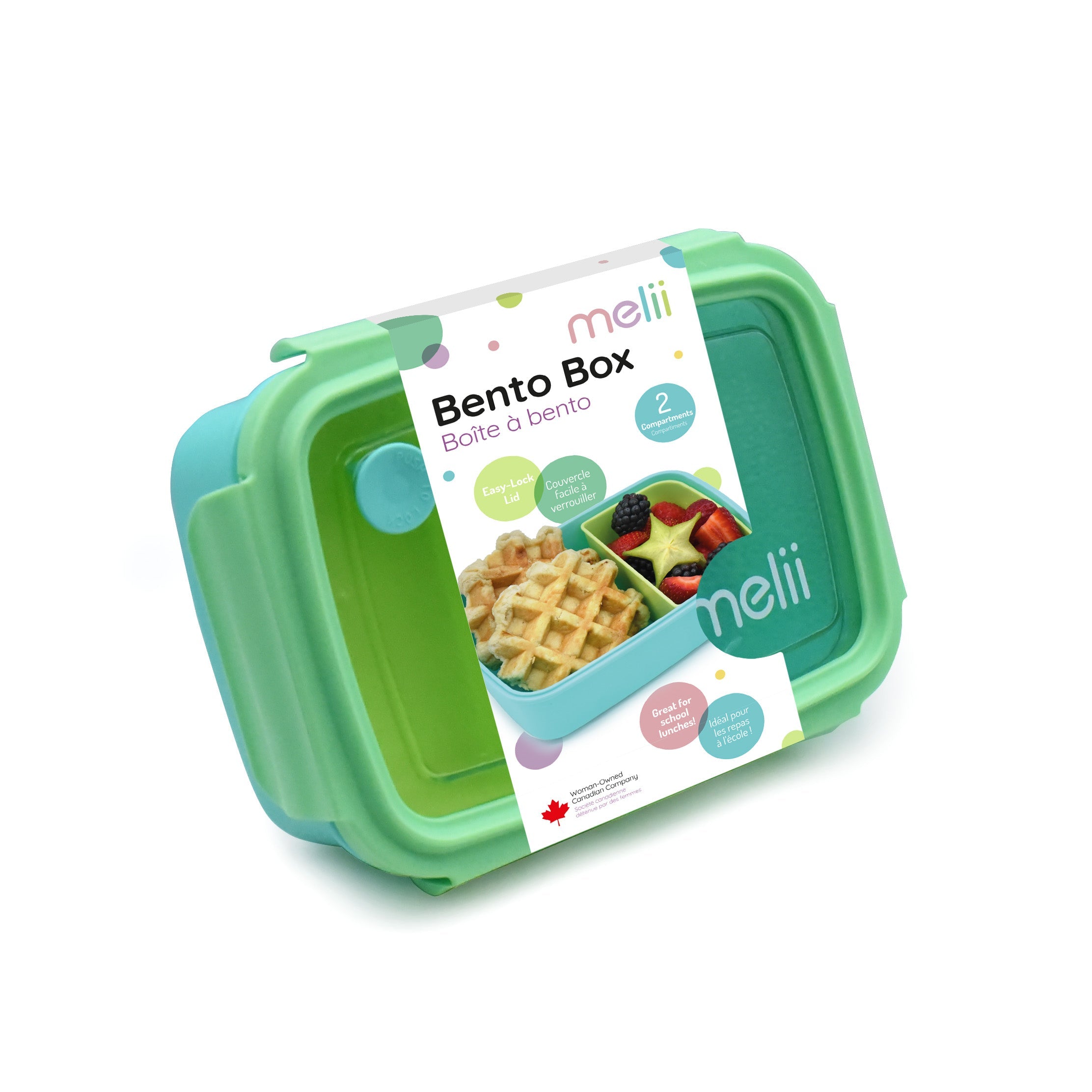 Lonchera Bento Box con divisor 1250 ml Azul Melii