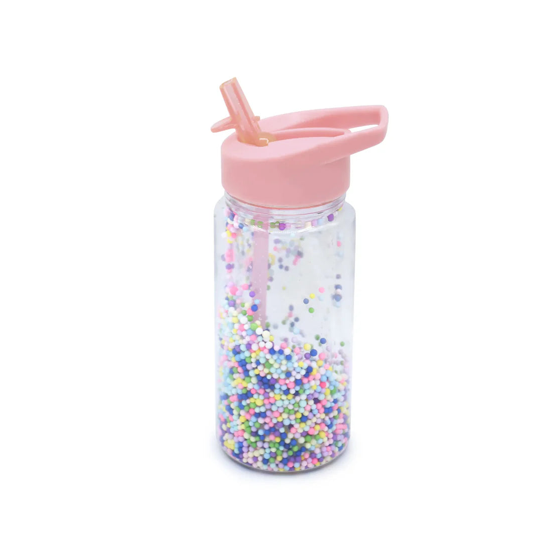 Botella de agua de doble pared con bombilla Rosado Melii
