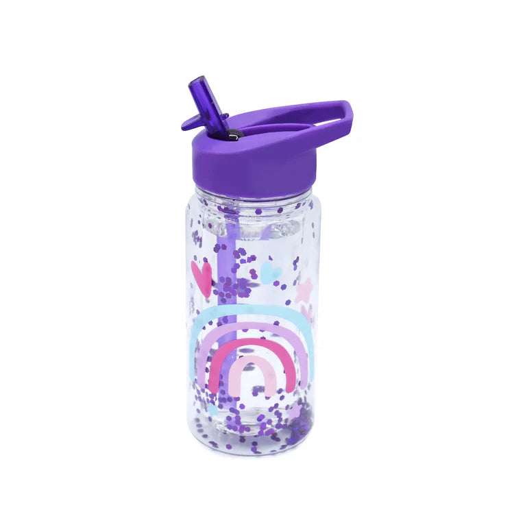 Botella de agua de doble pared con bombilla Arcoíris Melii
