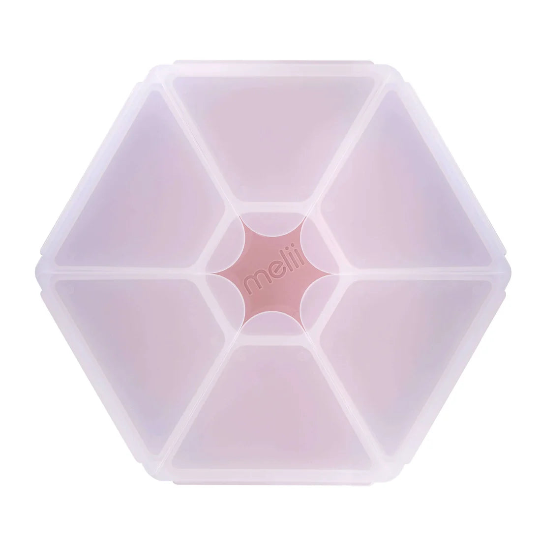 Caja Contenedora de Snack Hexagonal Rosado Melii