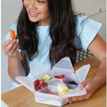 Caja Contenedora de Snack Hexagonal Rosado Melii