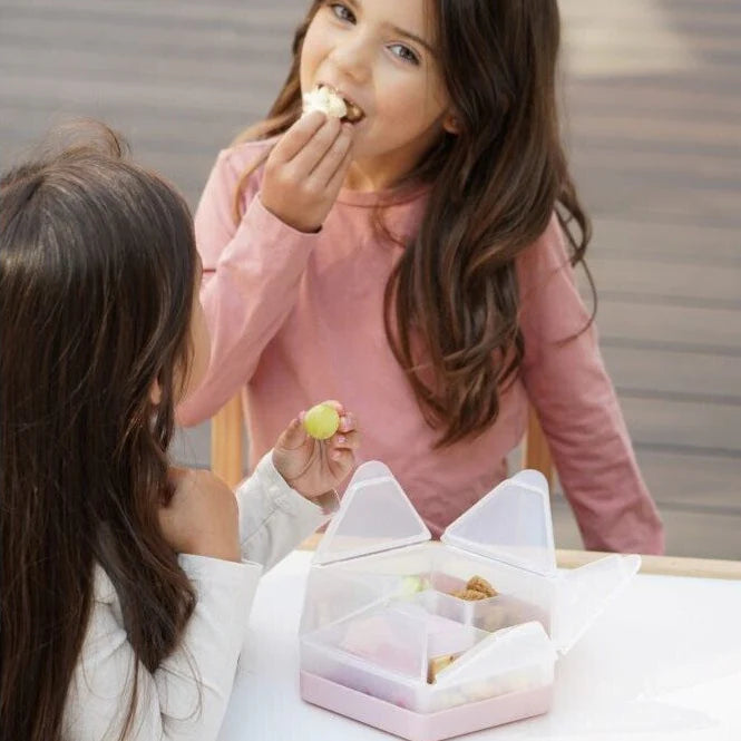 Caja Contenedora de Snack Hexagonal Rosado Melii