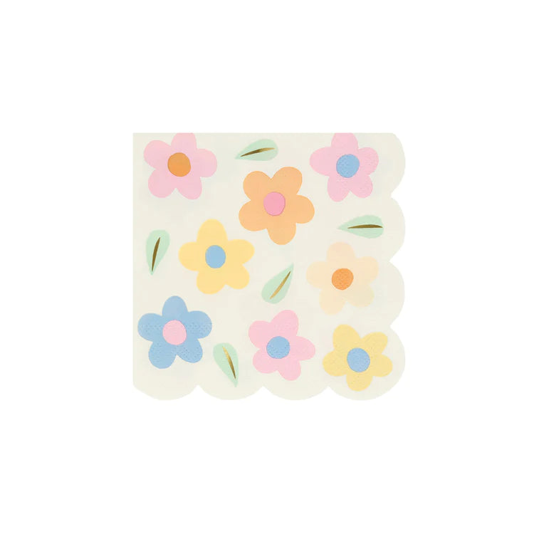 Servilletas con diseño de margaritas pastel pequeñas Meri Meri