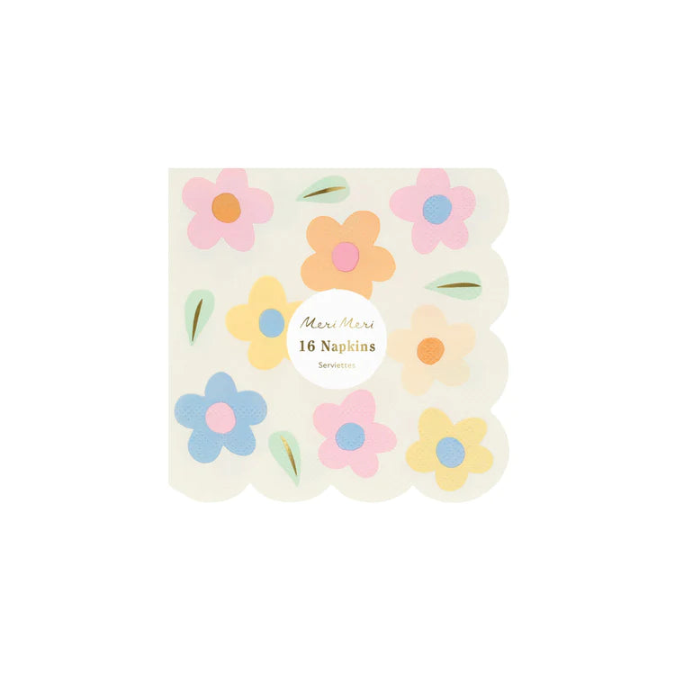 Servilletas con diseño de margaritas pastel pequeñas Meri Meri
