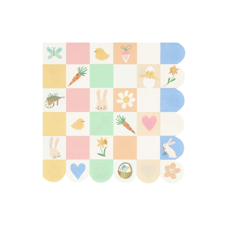 Servilletas con íconos de pascua grandes Meri Meri