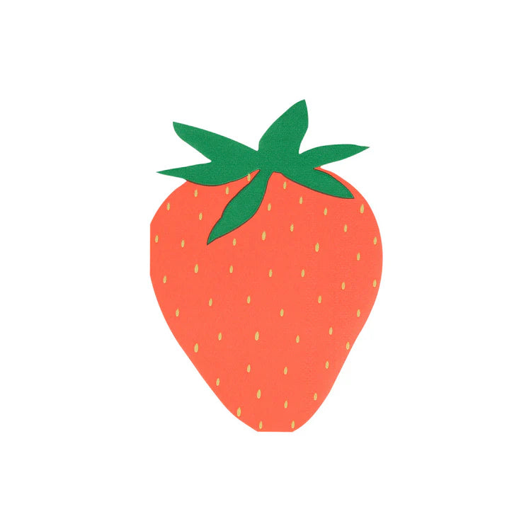 Servilletas con forma de Frutilla Meri Meri