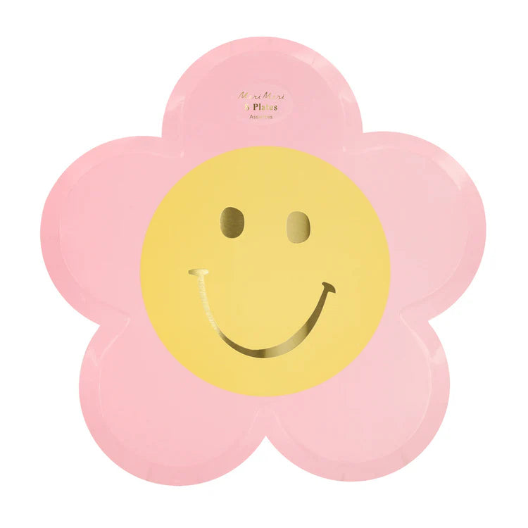 Platos con forma de Flor Feliz Meri Meri