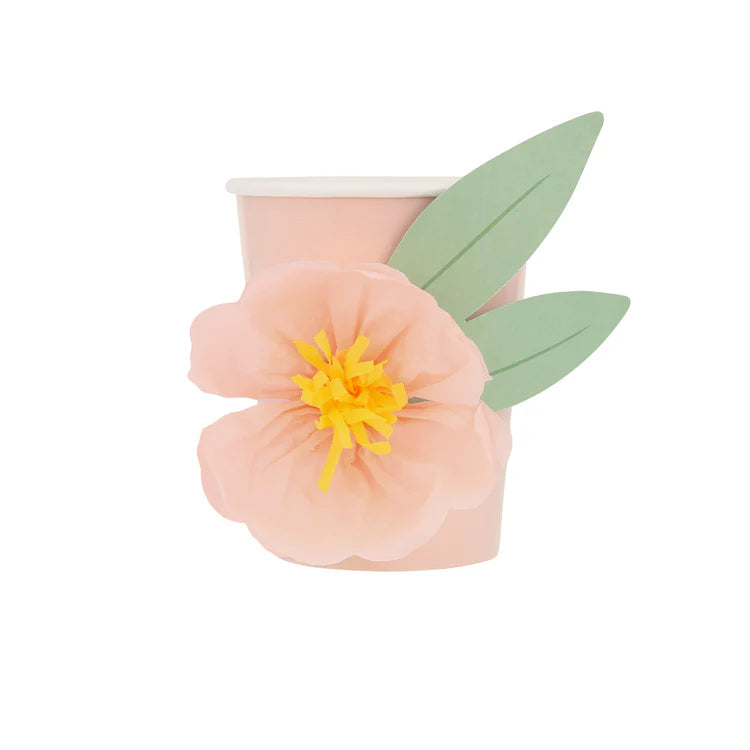 Vasos con flores de papel de seda Meri Meri
