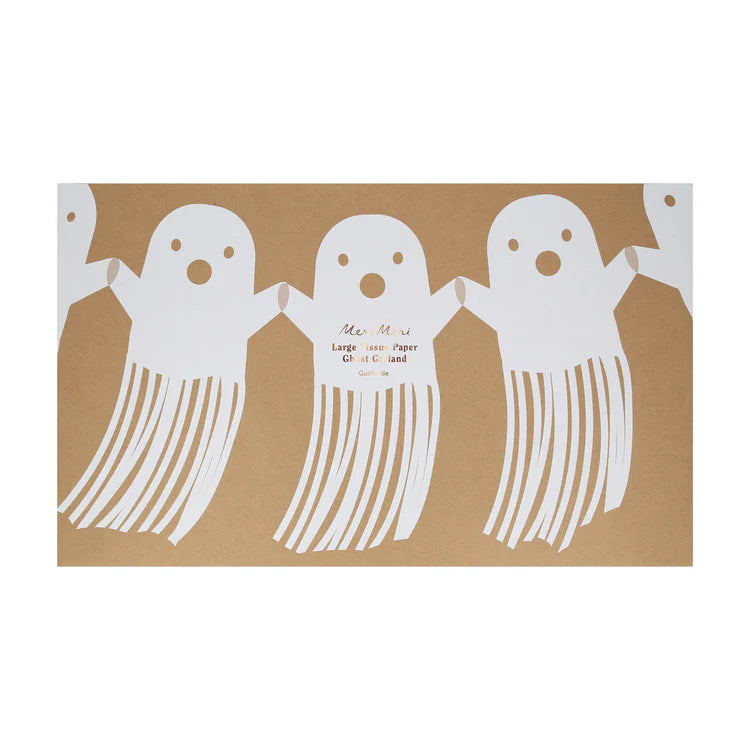 Guirnalda de papel de seda con forma de Fantasmas Meri Meri