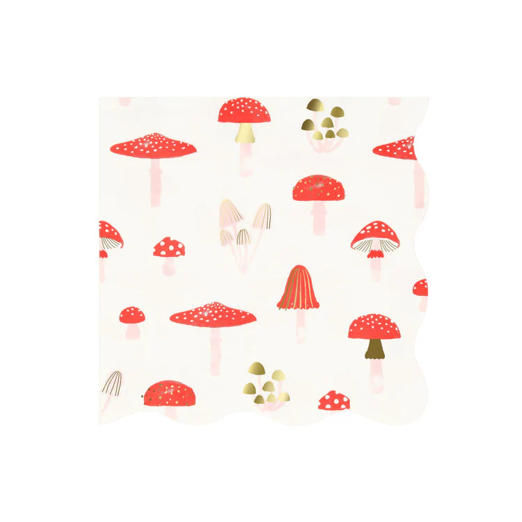 Servilletas con setas rojas grandes Meri Meri