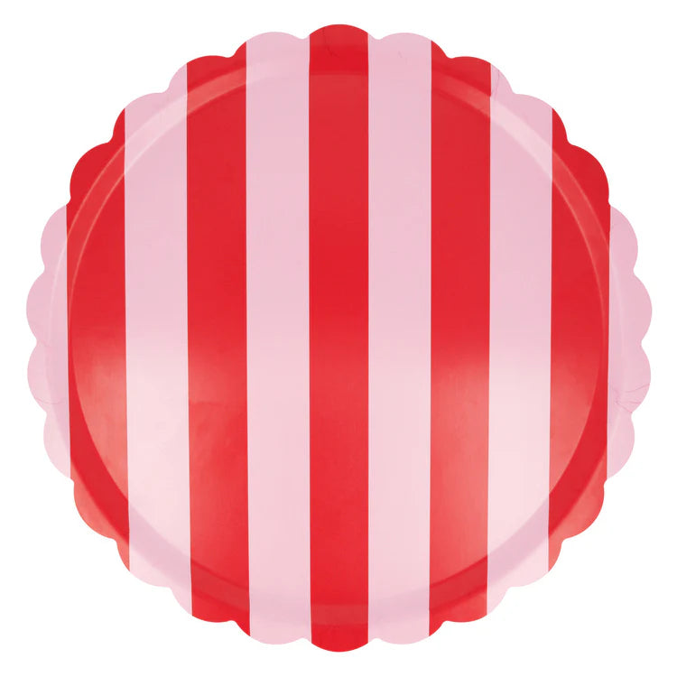 Bandeja de madera rojo y rosado grande (38.1 cm) Meri Meri