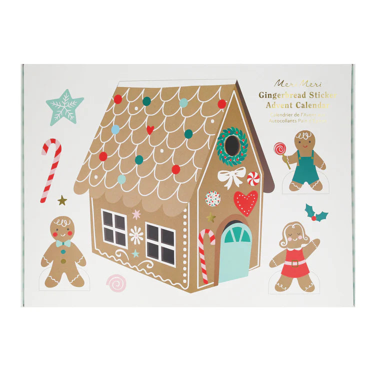 Calendario de Adviento galletas de jenjibre con stickers Meri Meri