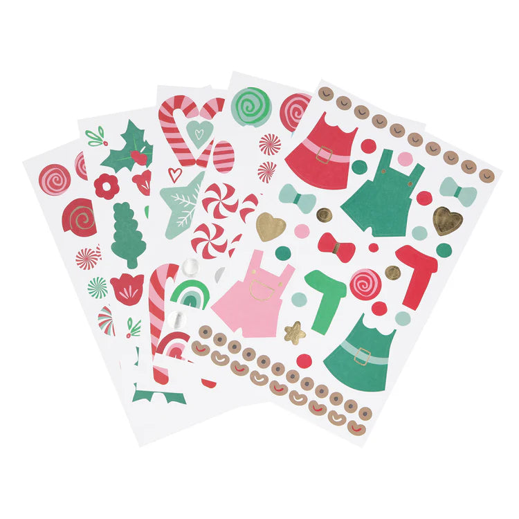 Calendario de Adviento galletas de jenjibre con stickers Meri Meri