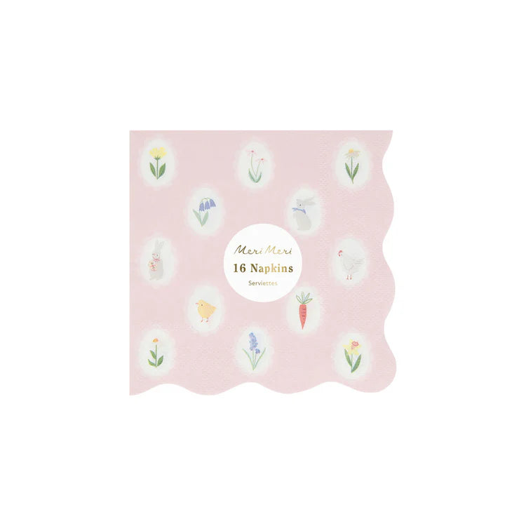 Servilletas camafeos de Pascua pequeñas Meri Meri