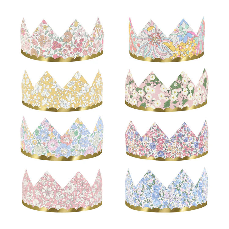Coronas de papel flores Liberty Meri Meri