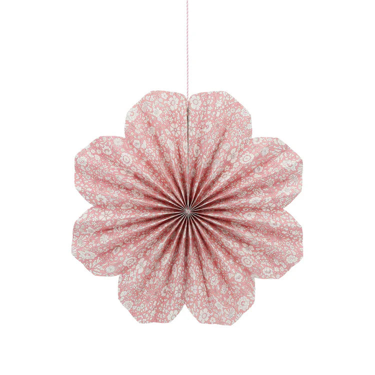 Abanicos decorativos de papel flores Liberty Meri Meri