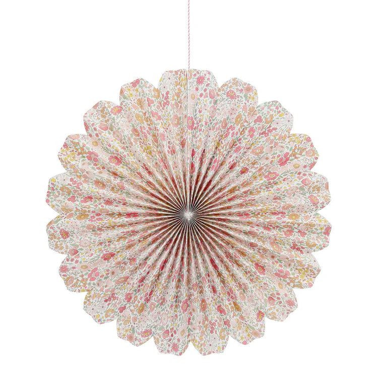 Abanicos decorativos de papel flores Liberty Meri Meri