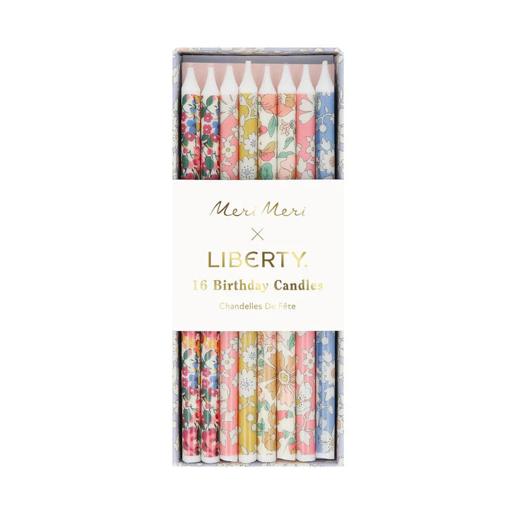 Velas largas con flores Liberty Meri Meri