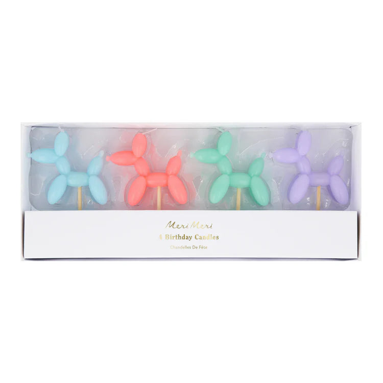 Velas con forma de perrito de globos Meri Meri