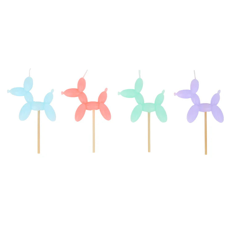 Velas con forma de perrito de globos Meri Meri