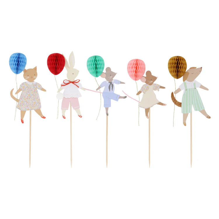 Toppers para tortas fiesta de animalitos Meri Meri