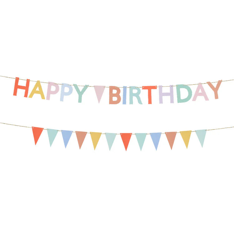 Guirnalda mini (60 cm) en cajita Happy Birthday Meri Meri