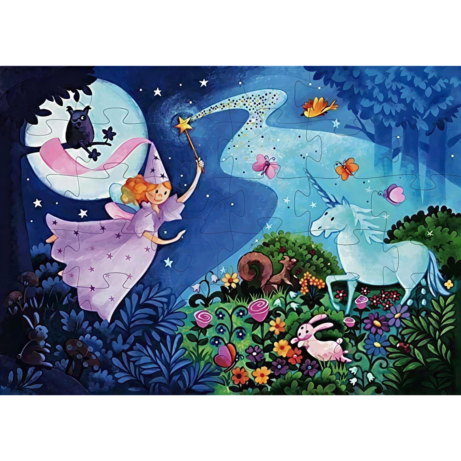 Puzzle Hada y el Unicornio 36 piezas Djeco