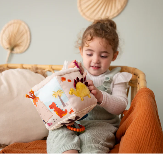 Cubo suave de actividades Amigos Dinos Little Big Friends
